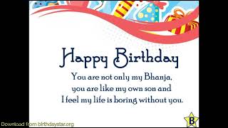 Happy Birthday Bhanja Wishes, Messages, Quotes and Images