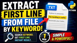 Python Script That Finds the First Line From Any Keyword Search 🔍