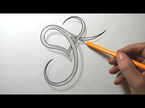 Double Heart Tattoos With Initials Double Hearts