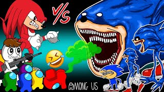 Among Us fight Shin Sonic Tapes evolution | Peanut Among Us Animation Zombie