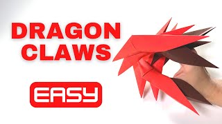 Paper Dragon Claws | Origami Dragon Claws （No Tape No Glue! ) 🐲