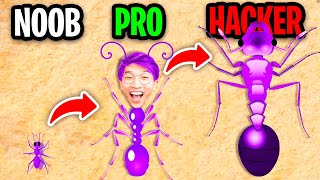 NOOB vs PRO vs HACKER In ANTS.IO!? (ALL LEVELS!)