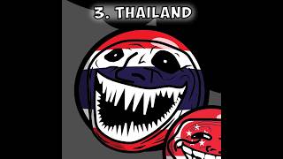 Top 5 Most Powerful Countries In Southeast asia 2024 #shorts #countryballs #southeastasia