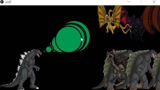 using array, Godzilla Game, Processing
