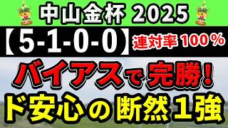 中山金杯 2025【鉄板注目馬⇒連対率100％(5-1-0-0)】レース傾向を掴めば簡単！？バイアスが味方する完全1強はコレ！+消去データ公開！