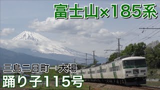 【富士山×185系】踊り子115号修善寺行・三島二日町〜大場を通過！