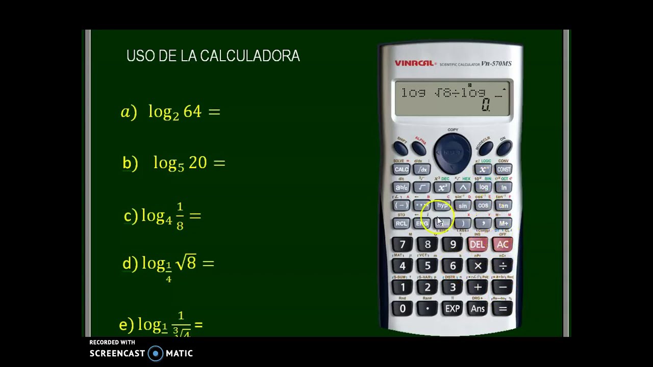 Como Calcular Logaritmo Na Calculadora Científica