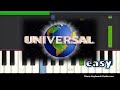 Universal Studios Theme (Easy Piano Tutorial)