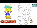 How to Draw SpongeBob as the Quickster ⚡