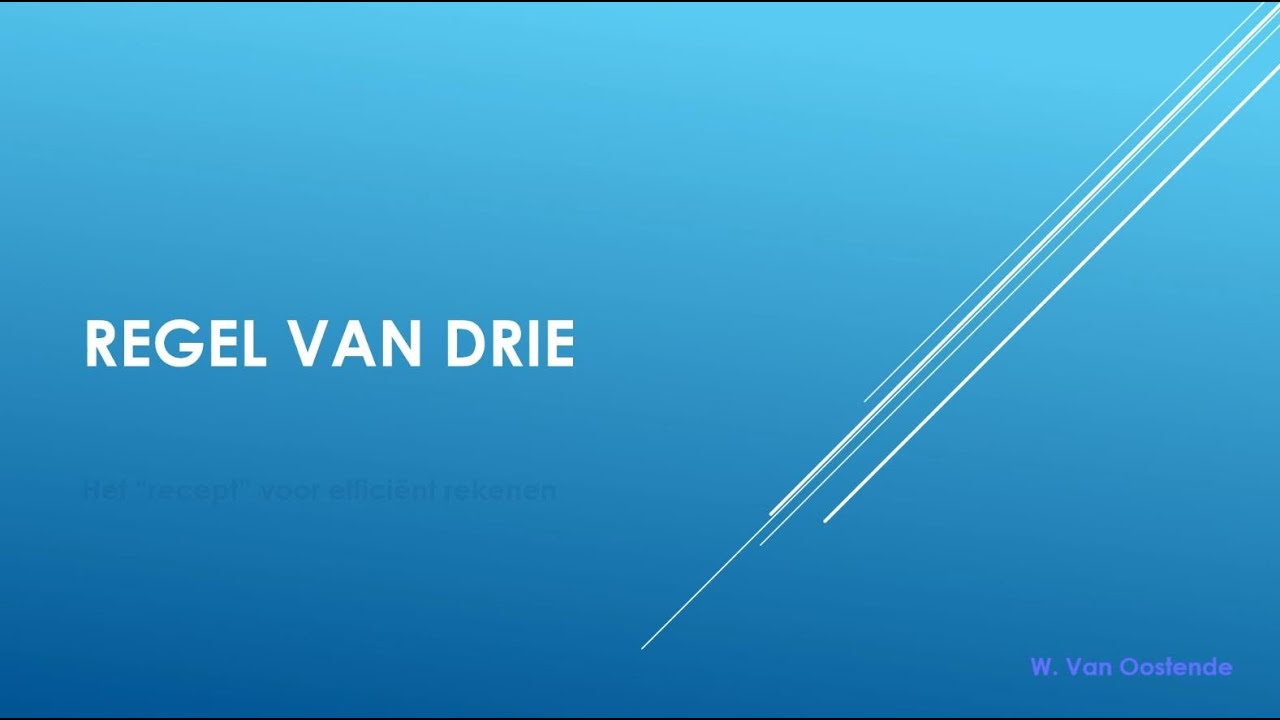 Regel Van Drie Youtube