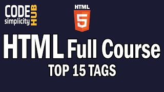 Learn HTML - Full Course for Beginners Tutorial #1