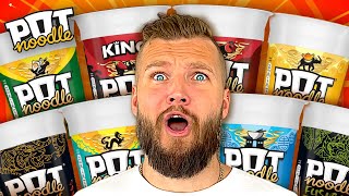 Trying EVERY Pot Noodle For The FIRST TIME!