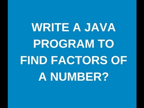 Write a java program to find factors of number from 1 to 100 Write a java program to find factors of number from 1 to 100