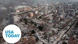 Drones show destruction in Turkey, Syria after deadly earthquake | USA TODAY