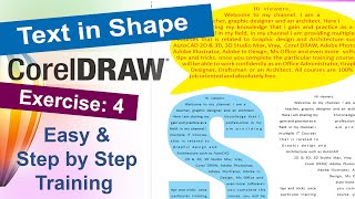 Text in Shape in Corel Draw Exercise No. 4 | YN Tutor