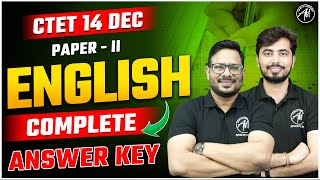 CTET 14 DEC 2024 Answer Key | CTET Paper 2 Complete English Answer Key | CTET Answer Key TET MANTRA