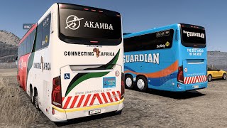 🔴BUS CONVOY: AKAMBA x GUARDIAN ANGEL| Nairobi-Kisumu 🇰🇪| ATS| G29