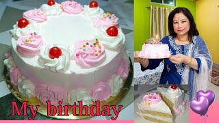 মোৰ জন্মদিন বুলি কেক এটা বনালো || Made My Birthday Cake At Home🍰 || Cake Decoration #birthday #cake