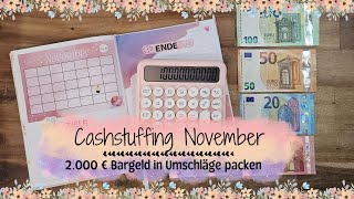 Cashstuffing November ✨2.000 € Cashstuffing - Ich nehme dich dabei mit✨ Geld Sparen