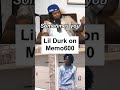 lildurk on memo600 says people are mad rap viral shorts viral tv podcast rapper viral rap