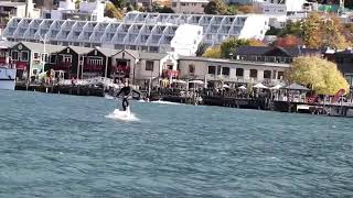 Hydrofoil bicycle rides the waves on Lake Wakatipu