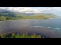 perfect hawaiian rainbow hanalei bay kauai 4k drone footage dji phantom 4 pro