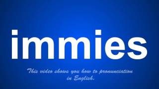 the correct pronunciation of immure in English.