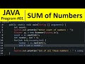 Java Program #1 - Find Sum of Numbers Entered by User