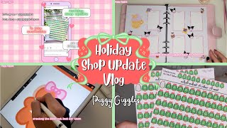 Holiday Shop Update : Lots of new sticker sheets! | Etsy Shop | Studio Vlog No.05 | Piggy Giggles