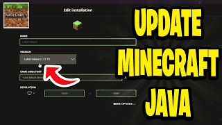 How To Update Minecraft Java