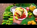 hard working kolkata woman selling spicy masala mixed fruit chaat bengali street food india