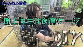 自作、樹上性生体飼育ケージ