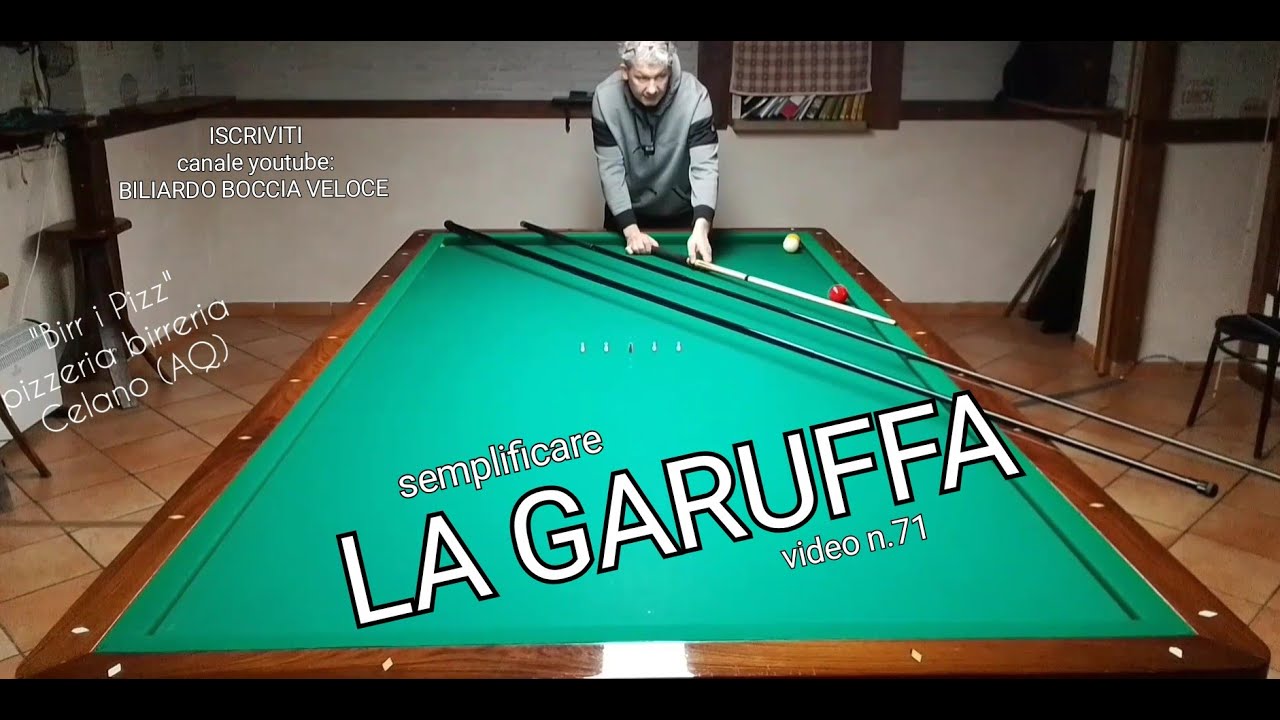 BILIARDO-v.71- SEMPLIFICARE LA GARUFFA - YouTube