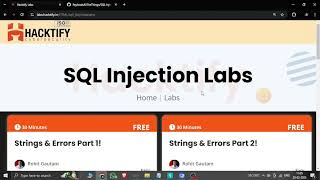 SQL Injection Labs - Part 1 | Hackity Labs Tutorial