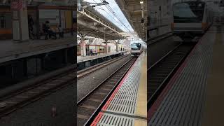 【JR中央線高速通過動画】国立駅を高速通過する中央特快高尾行きのE233系　#Shorts