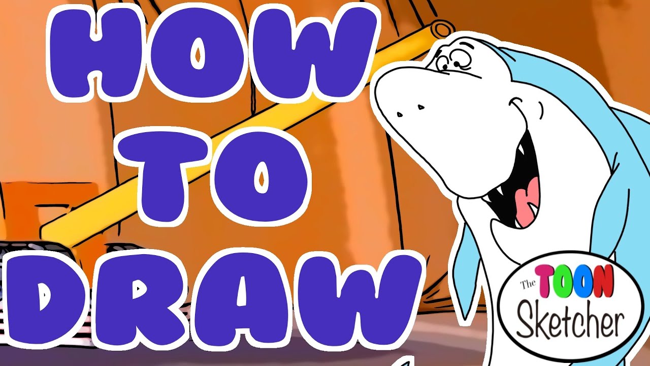 How To Draw Jabberjaw The Shark Step By Step Tutorial Youtube