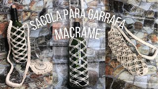 Sacola para garrafa/bolsa Macrame #artesanato #handmade #craftsmanship #macrame #bottleholder #bag