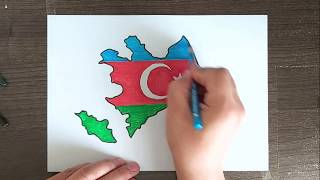 azerbaycan haritası çizimi / azerbaycan haritası nasıl çizilir