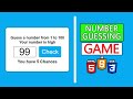 How To Create Number Guessing Game With Html Css And JavaScript_