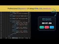 Build a Modern Stopwatch with Animated Play Pause Button | HTML CSS JS