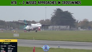 ATR72 - 2 Missed Approaches in Crosswinds at Dublin Airport 18/10/2024