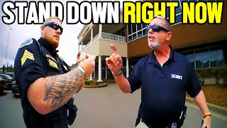 Good Cop STANDS UP To Corrupt Security Guard And Defends Citizen's Rights!