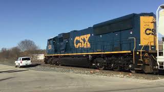 CSX 4710 (SD70MAC) leads the CSX L397 Marseilles and Ottawa, IL 02/24/24