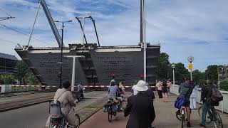 bridge opening for boats to pass in the Netherlands