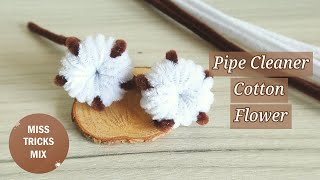 DIY: Pipe Cleaner Cotton Flower | Pipe Cleaner Craft.