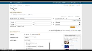 ProQuest Advanced Search Tutorial