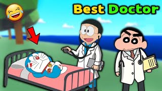 Shinchan and Nobita Are Best Doctor 😱 || 😂 Funny Game Doctor Simulator