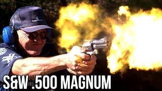 S&W .500 MAGNUM RECORD 5 shots in 1 SECOND in high speed with Jerry Miculek