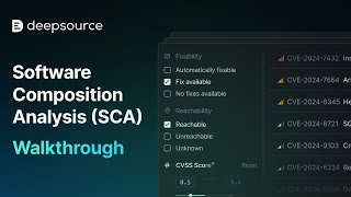 DeepSource Software Composition Analysis (SCA): Walkthrough