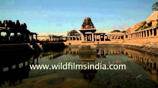 Pushkarini lake at Karishna Temple in Hampi, Karnataka